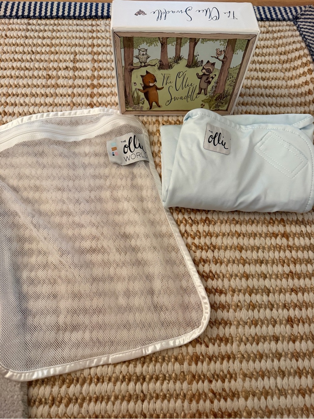 The Ollie Swaddle in Light mint Blue